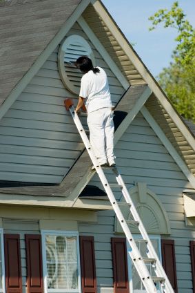 Exterior Painting being performed by an experienced Lavish & Sons Painting, Inc. painter.